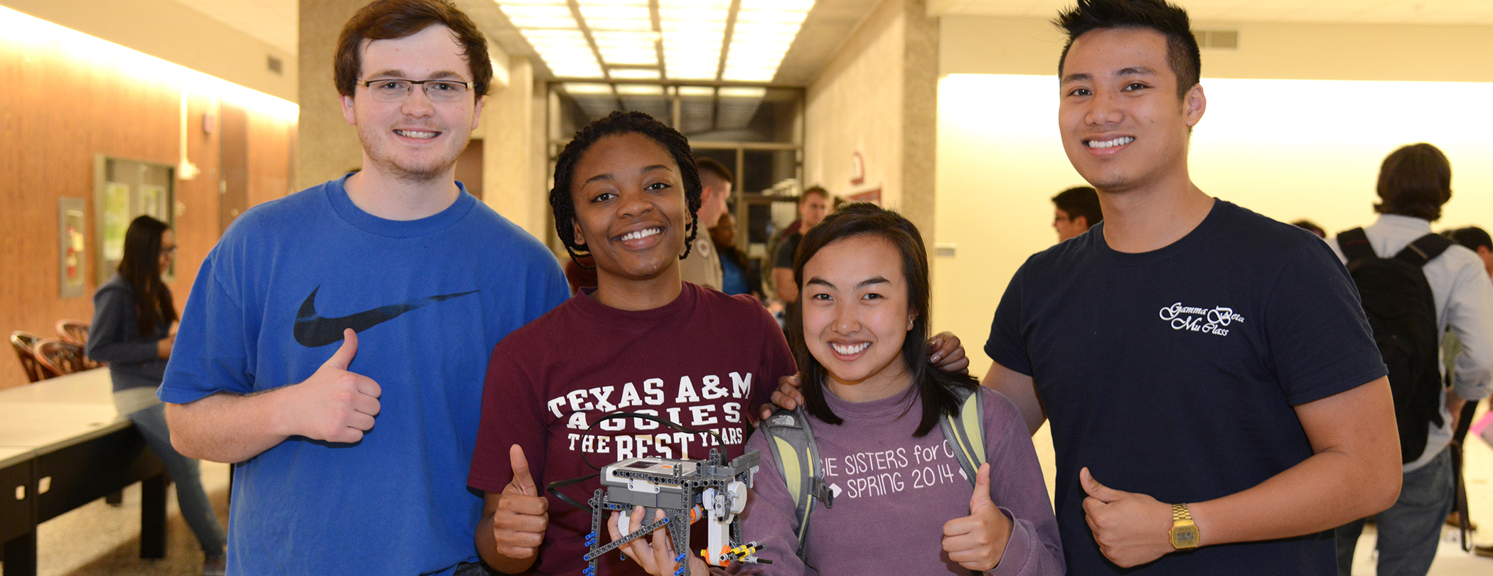 Academy Students saying Gig 'em