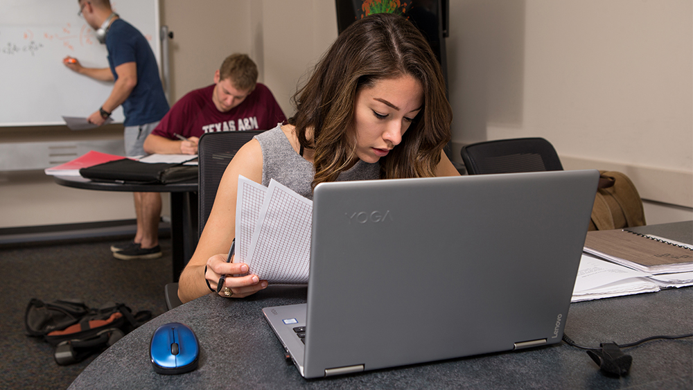 Image of student studying.