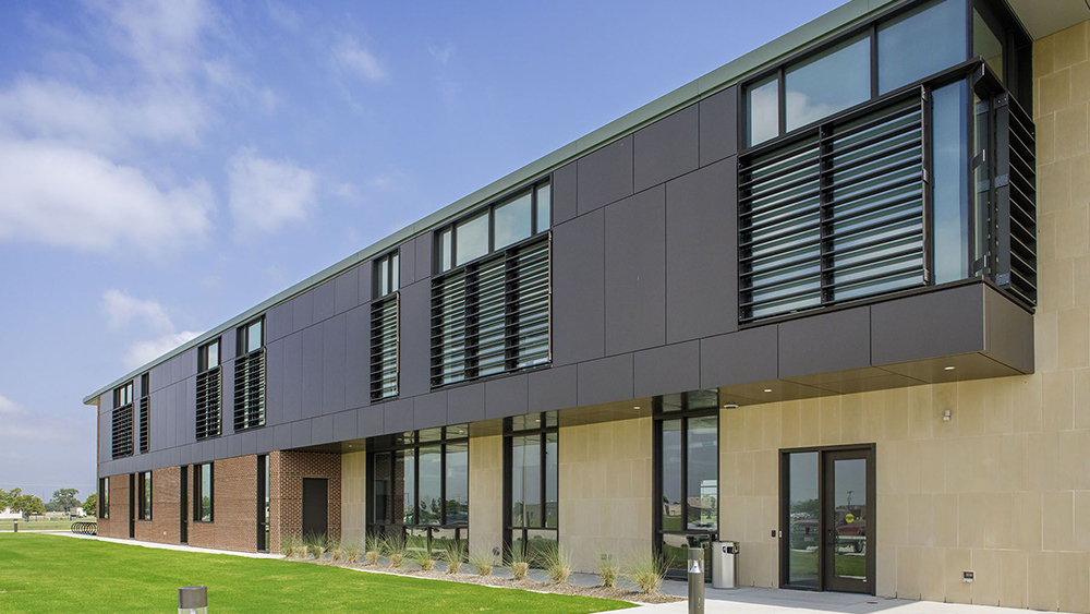 A two-story modern style building