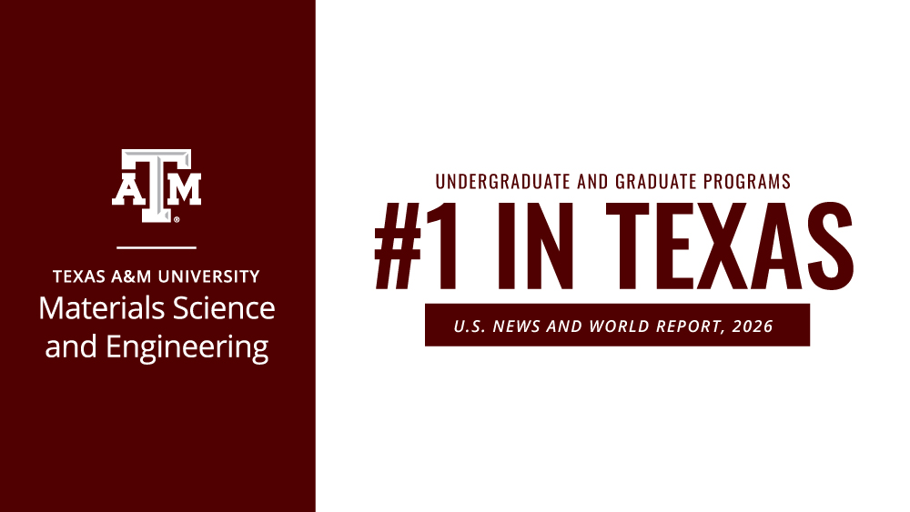 TAMU MSEN graphic: "#1 in Texas" for undergraduate &amp; graduate  programs per U.S. News and World Report 2026, on maroon and white background with MSEN logo