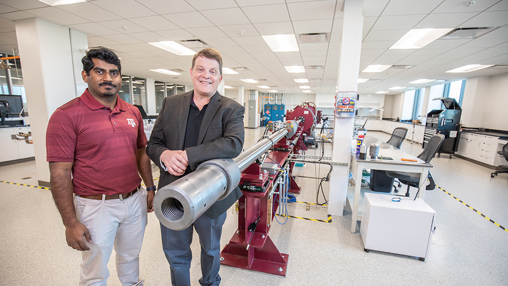 Dr. Thomas Lacy in the Hypervelocity Impact Lab.