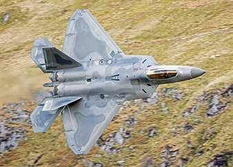 95th Squadron F-22 over England