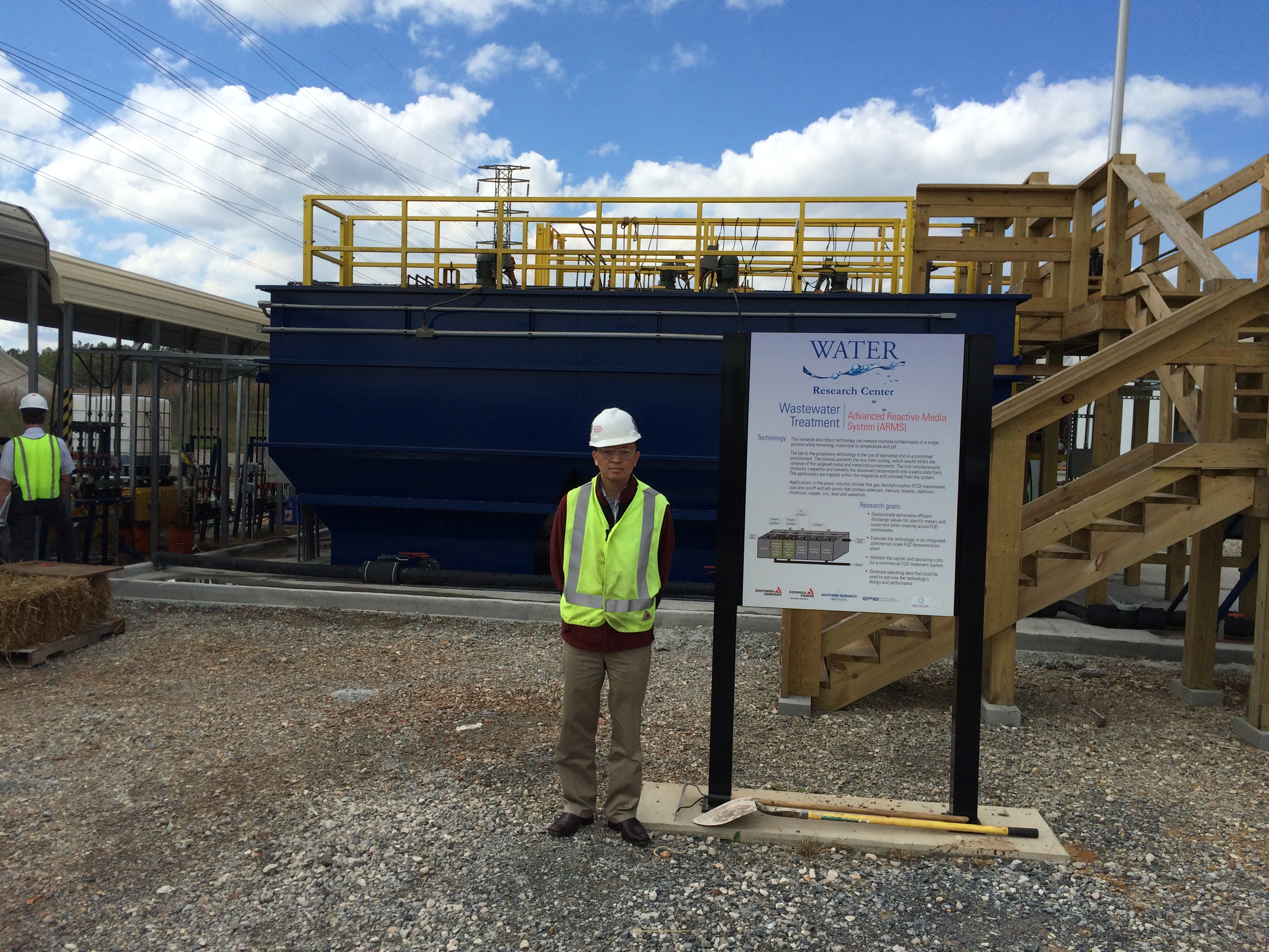 Dr. Huang at the demo site