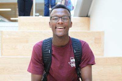 Photo of Jeremiah Lockhart, freshman engineering major