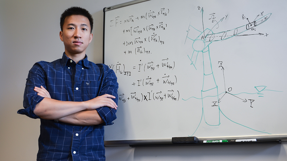 Shanran Tang presents his work establishing the potential offshore wind turbines have on the clean energy industry.