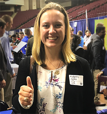 Engineering student Kimberly Robinson at 2018 Career Fair