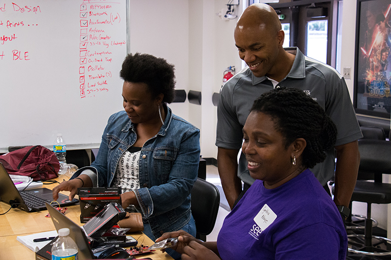 Dr. Johnson and STEM group