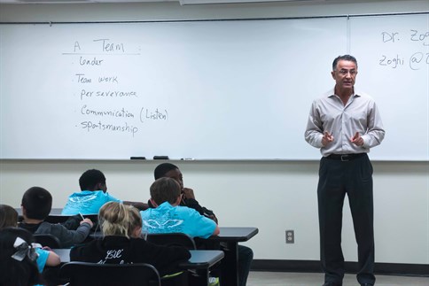 fourth grade students in class learning about science and engineering at Texas A&M