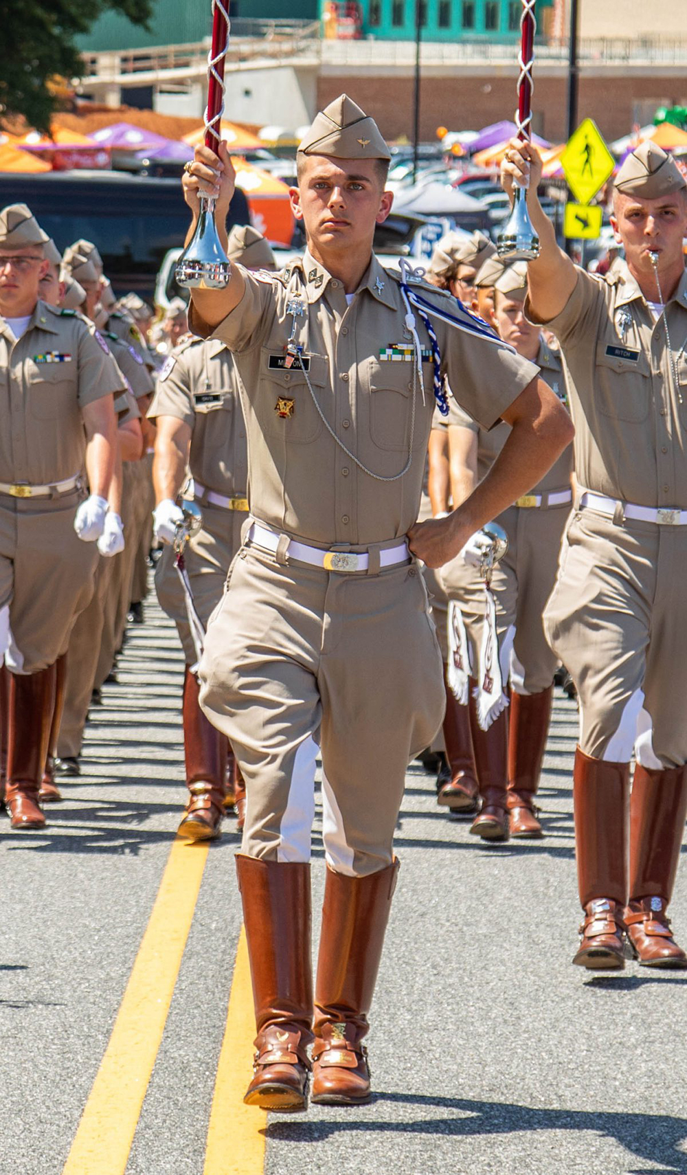 Michael Milton leading the Fightin' Texas Aggie Band.