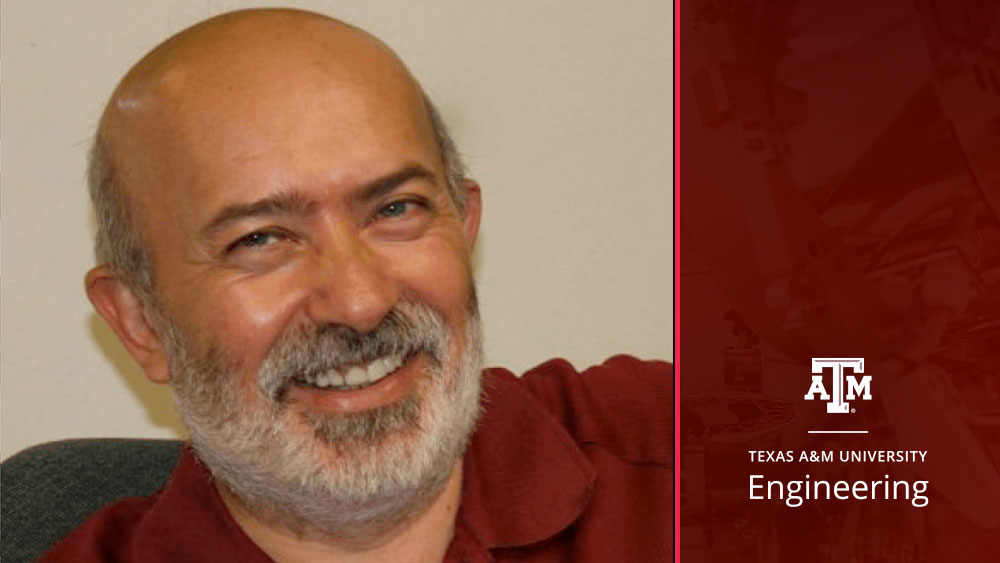 Headshot of Dr. Daniele Mortari with Texas A&M Engineering logo.