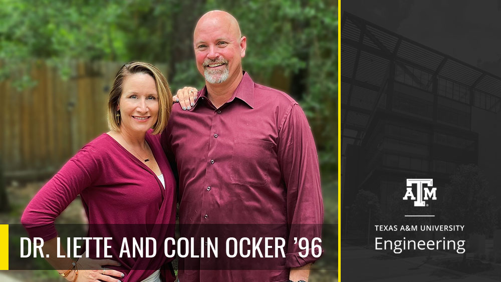 Liette Ocker and Colin Ocker posing for a photo outdoors. 