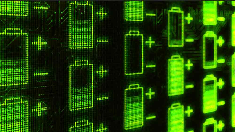 Graphic of green batteries 