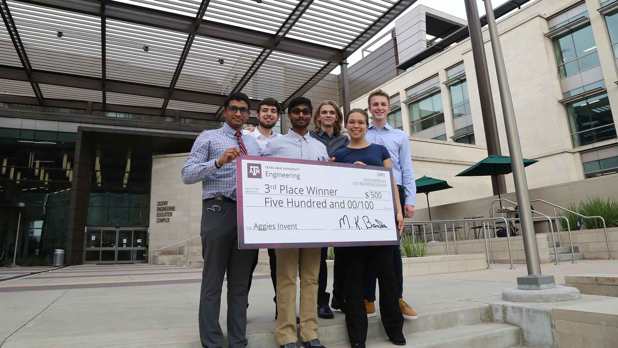 Sensory Overload, the third-place team from Aggies Invent. | Image: Kristina Ballard/Texas A&amp;M Engineering.