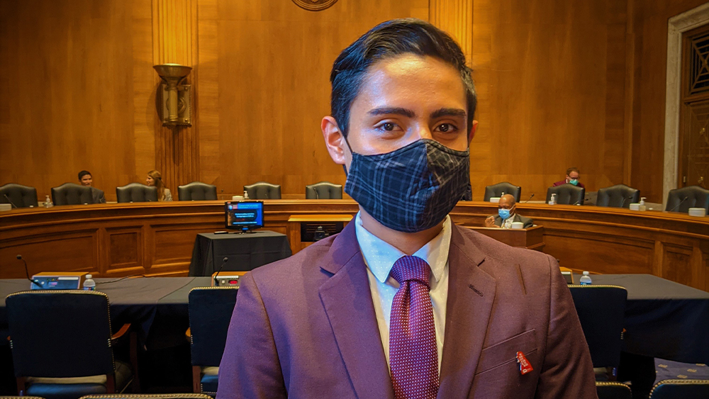 Harold U. Escobar-Hernandez attending a U.S. Senate hearing 