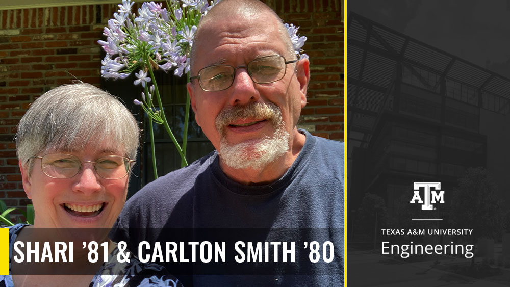 Shari and Carlton Smith smiling for a photo outside. 