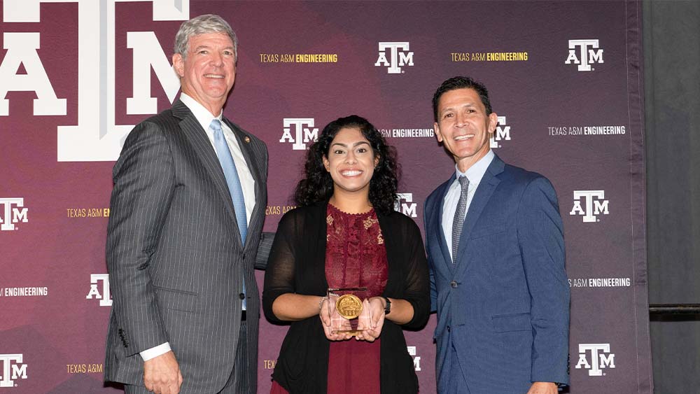 From left: Craig C. Brown, Jainita Chauhan, Dr. John Hurtado. 