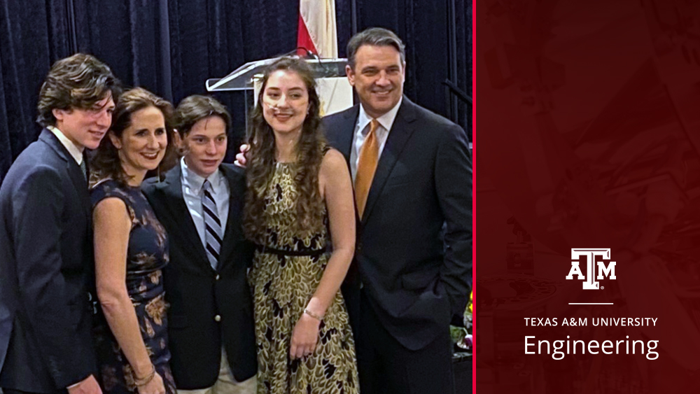 Rebecca Taylor (second from right) stands with her family