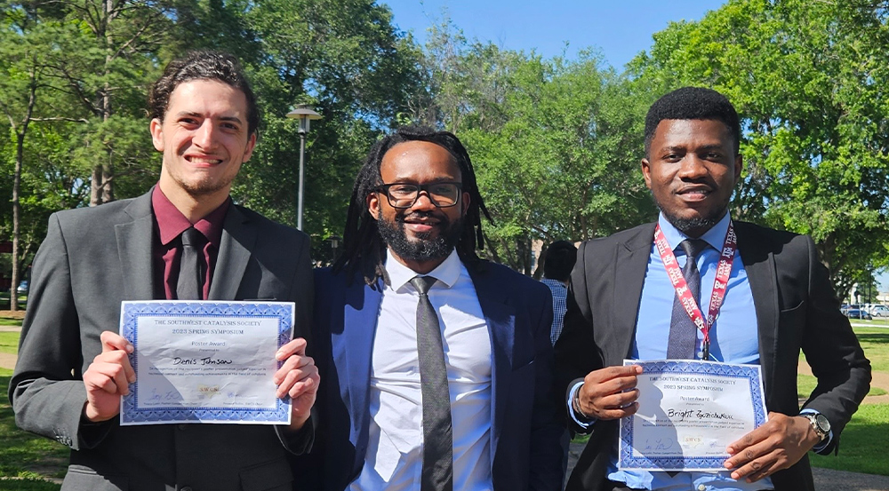 From left to right, Denis Johnson, Dr. Djire Abdoulaye and Bright Ngozichukwu