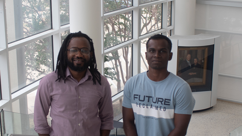  Dr. Abdoulaye Djire and graduate student David Kumar Yesudoss. 