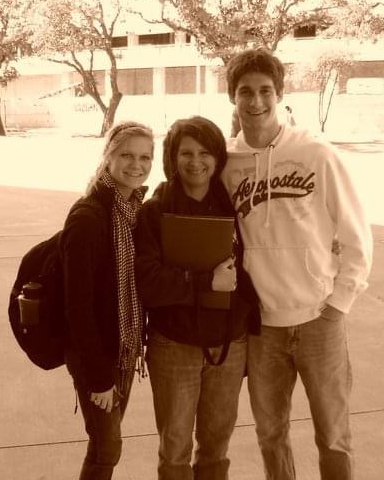 Stone family on a campus visit.