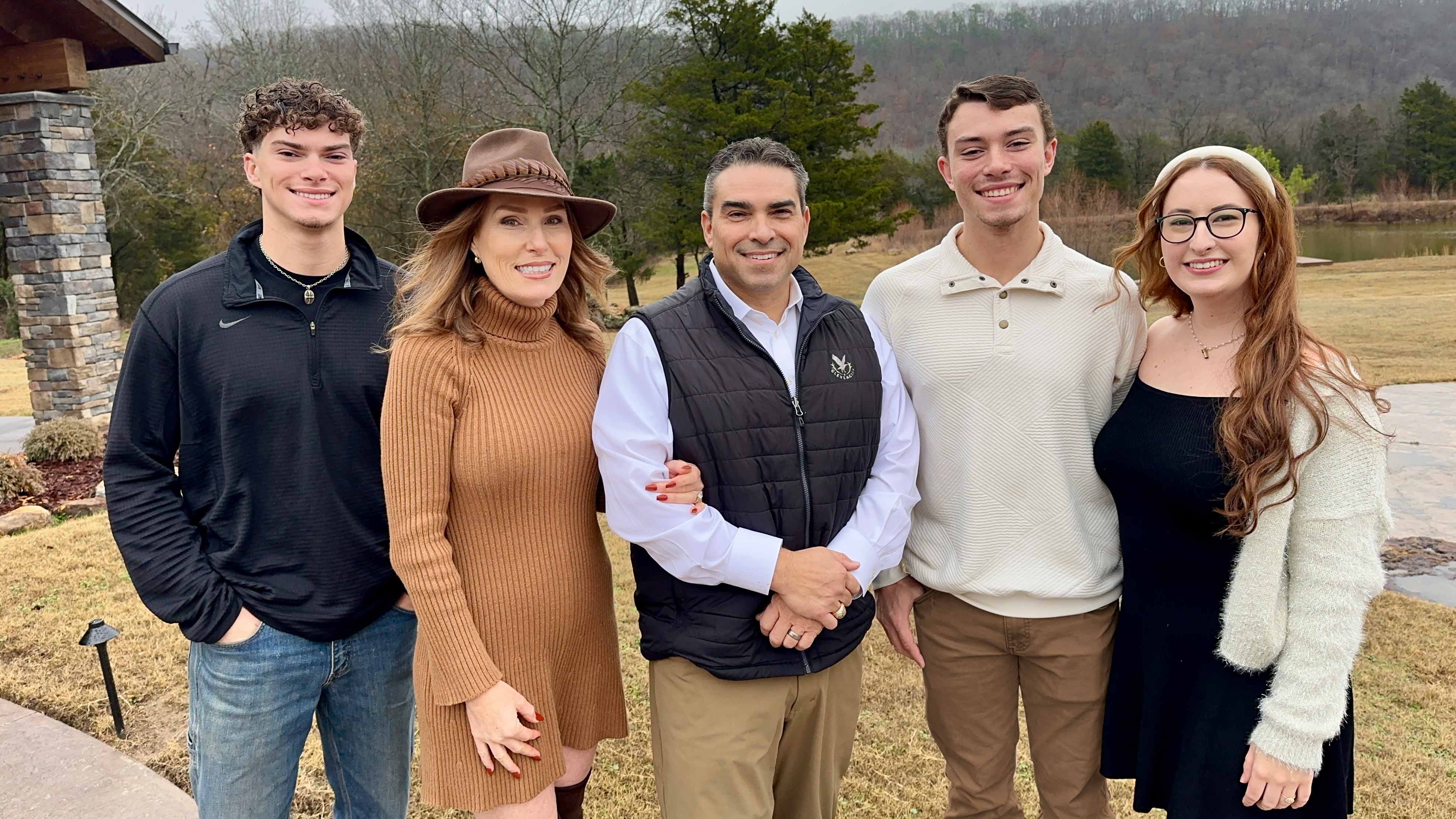 People standing for group photo. 