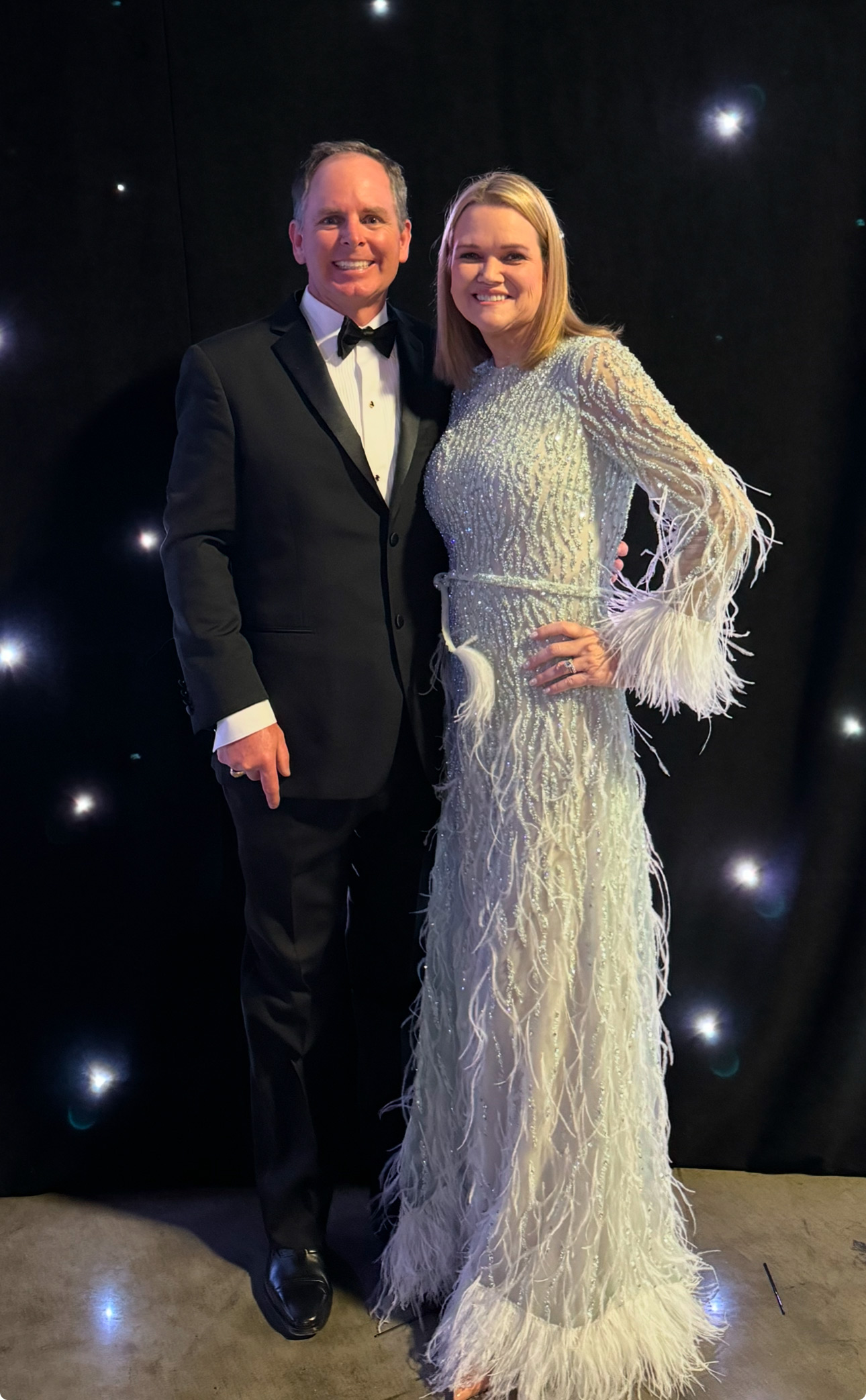 A couple in formal attire.