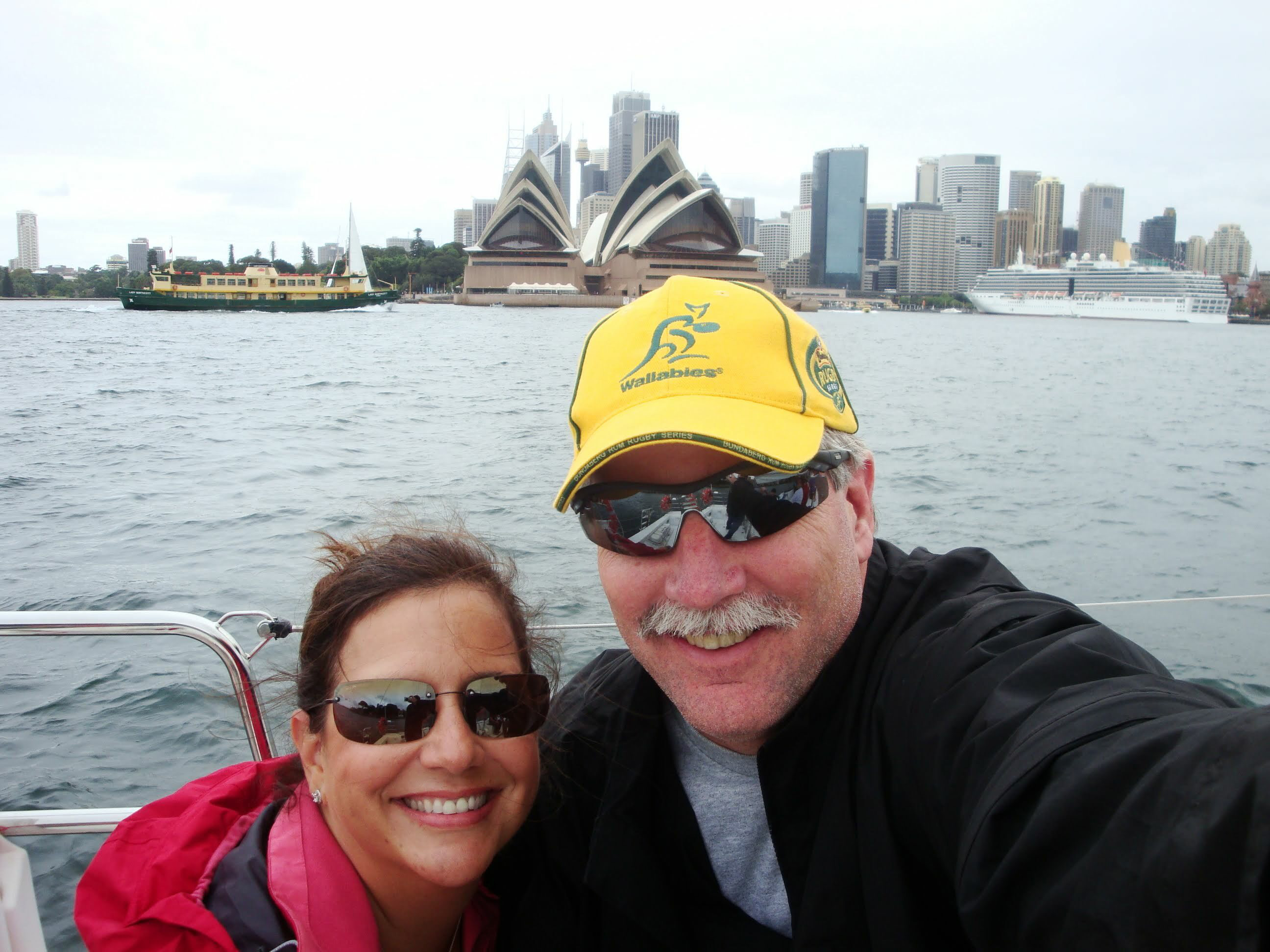 Man and woman on a boat.