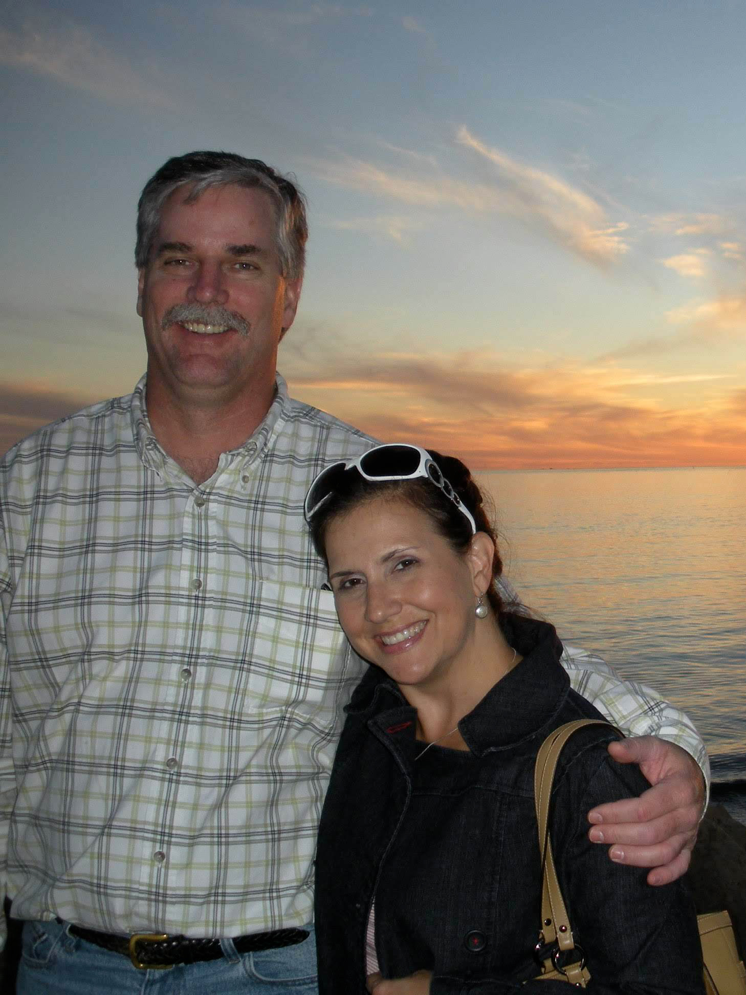 Man and woman on a beach. 