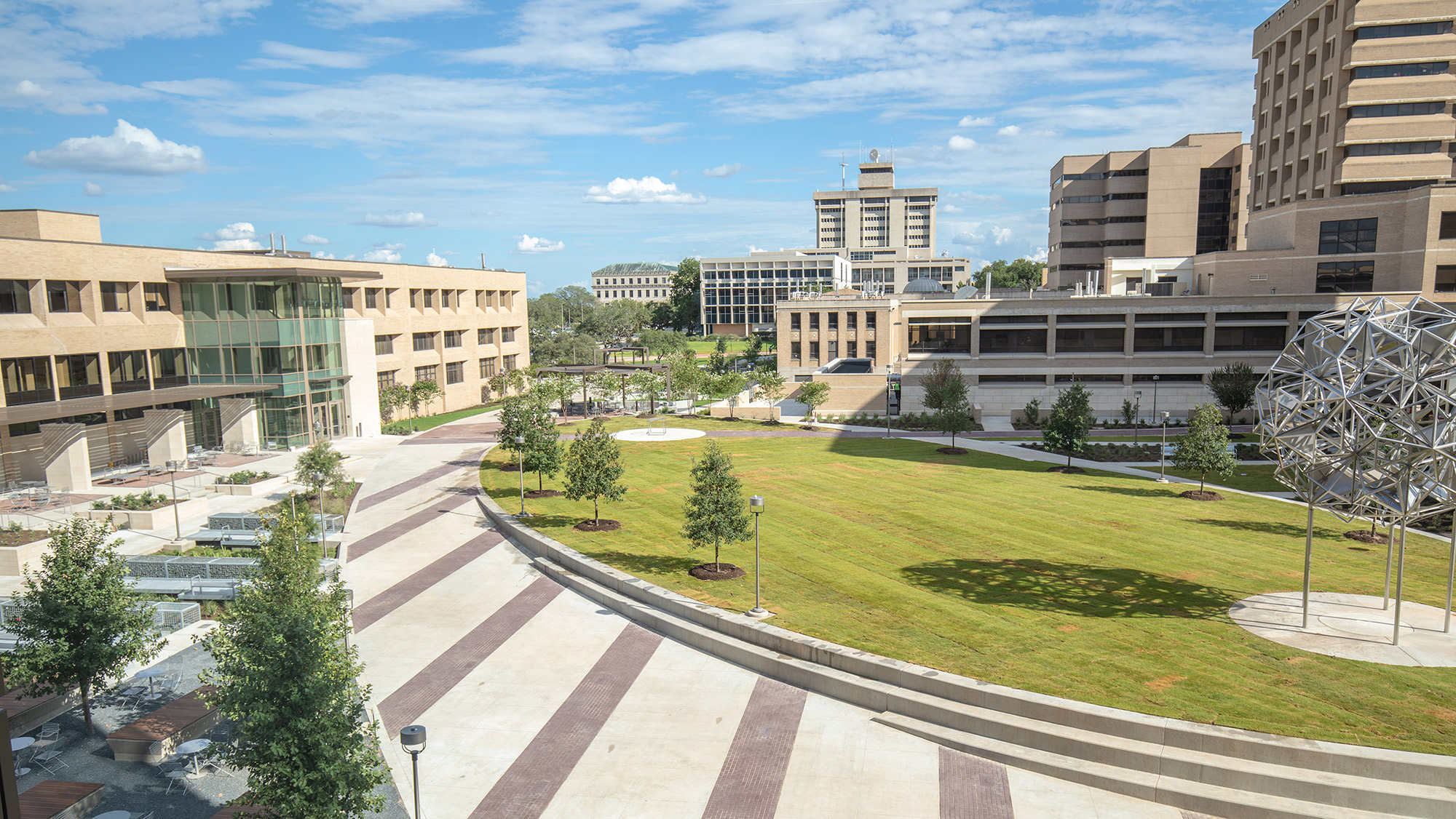 Various engineering buildings on campus 
