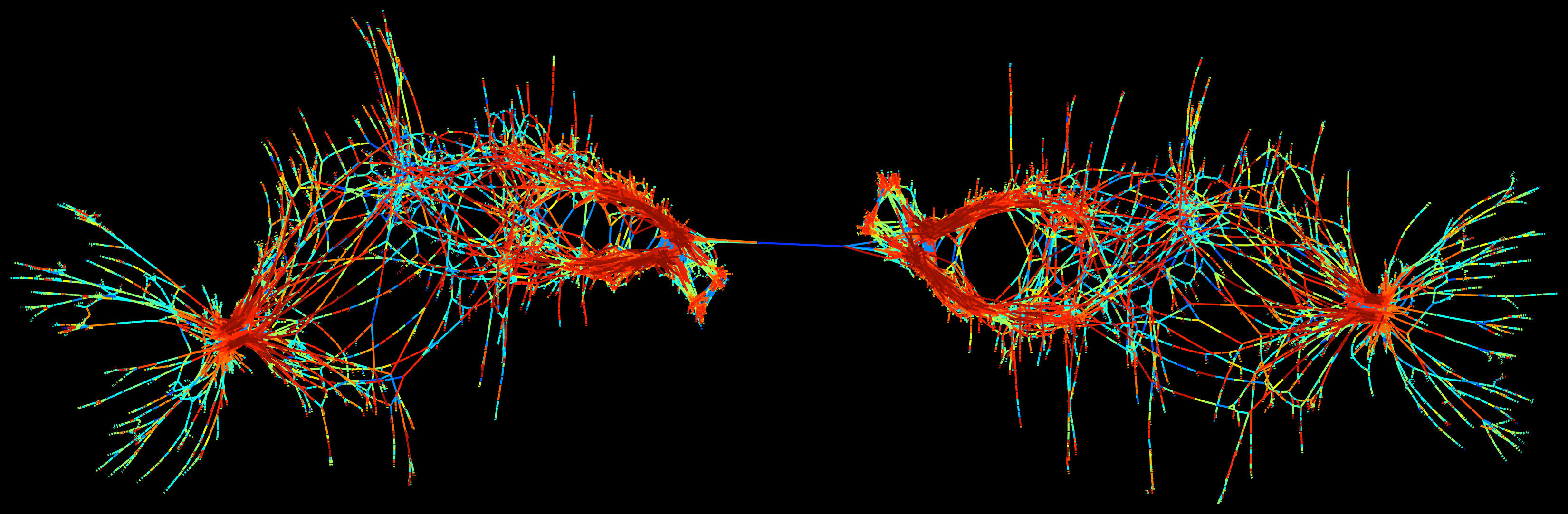 A colorful, abstract lattice-type shape, generated using algorithms.