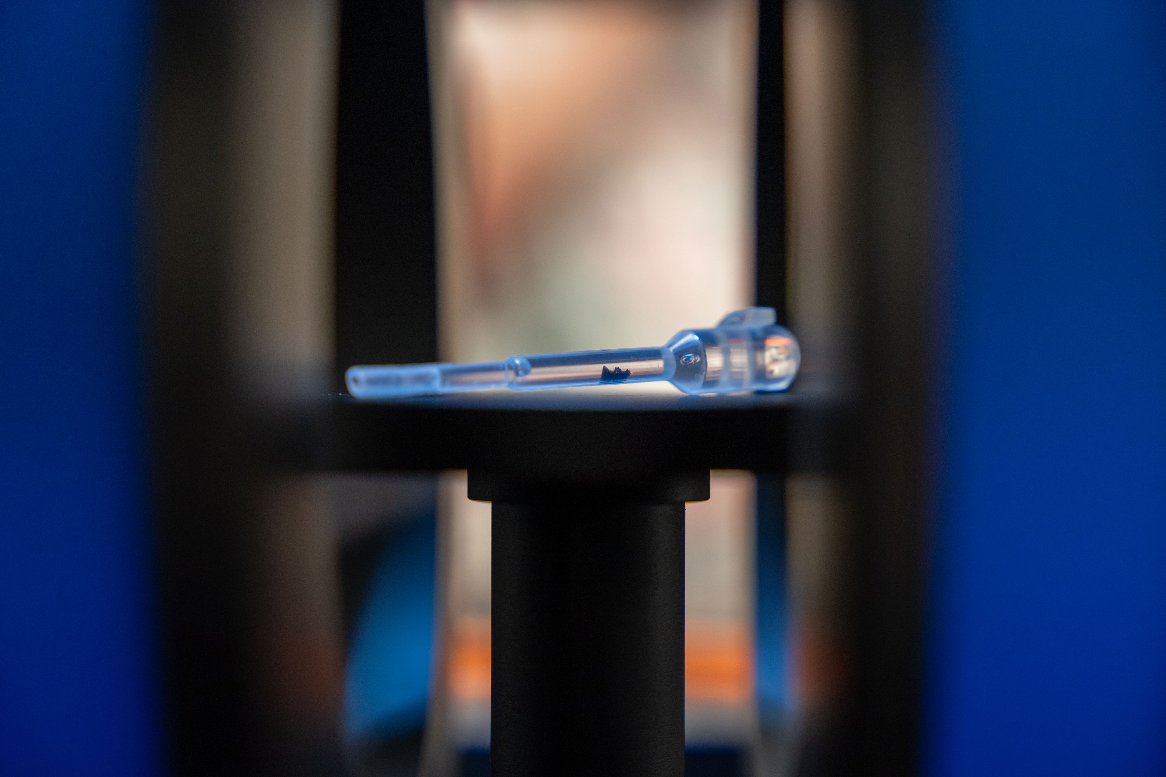 A close up image of a nanobot in a test tube.