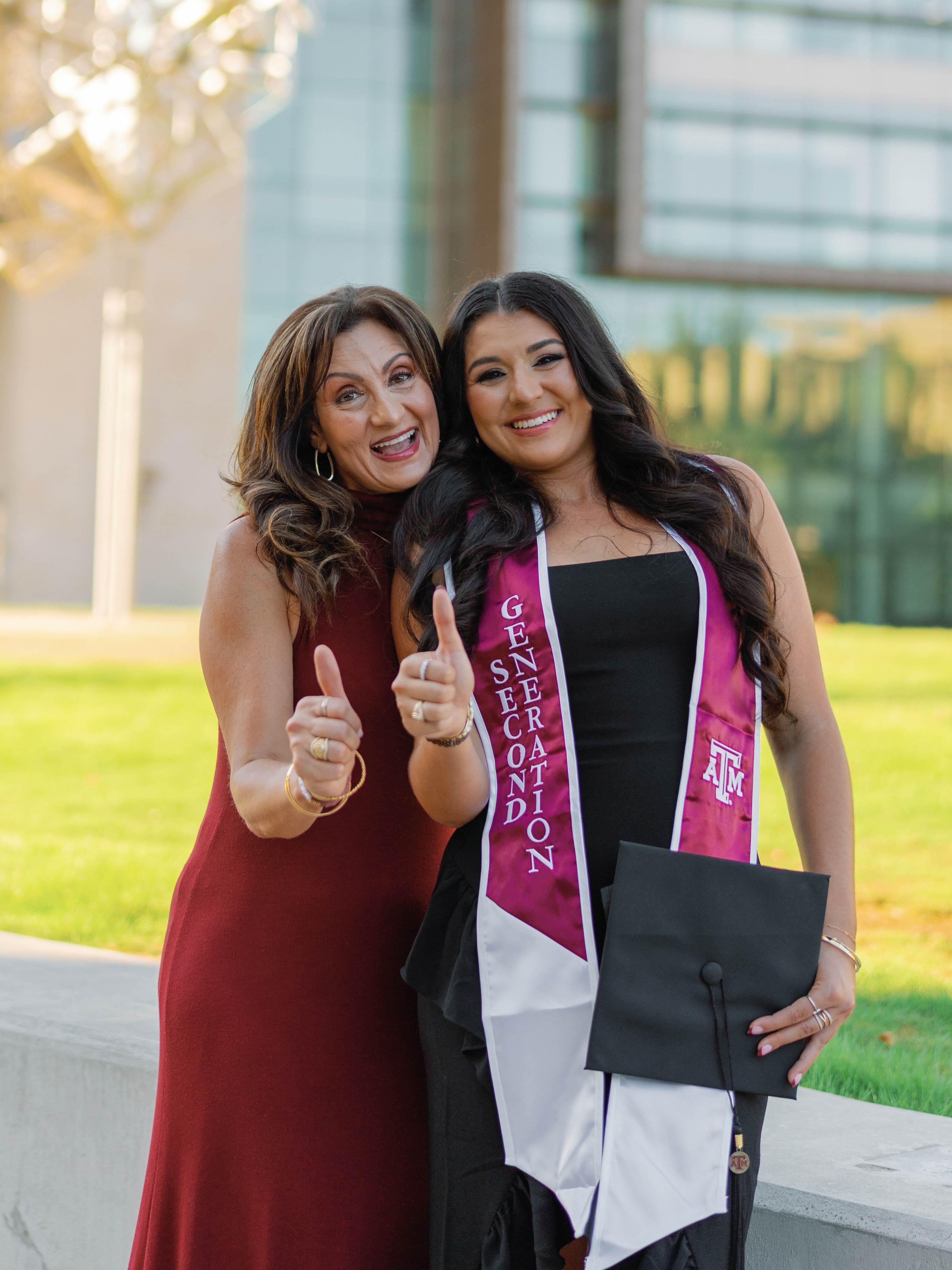 Lisa and Abby Montemayor pose for a photo together.