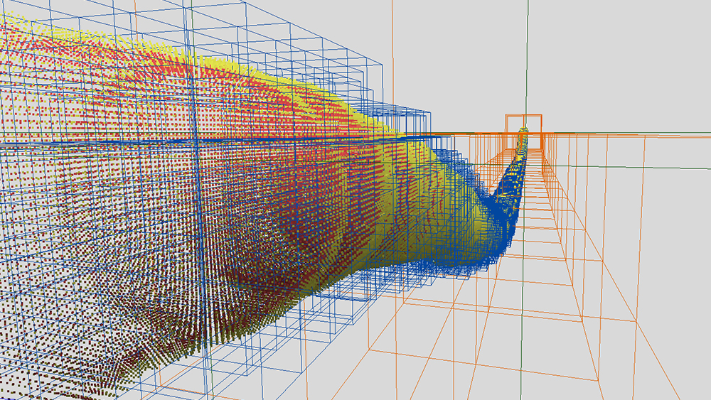 Computer generated illustration of drilling wormhole