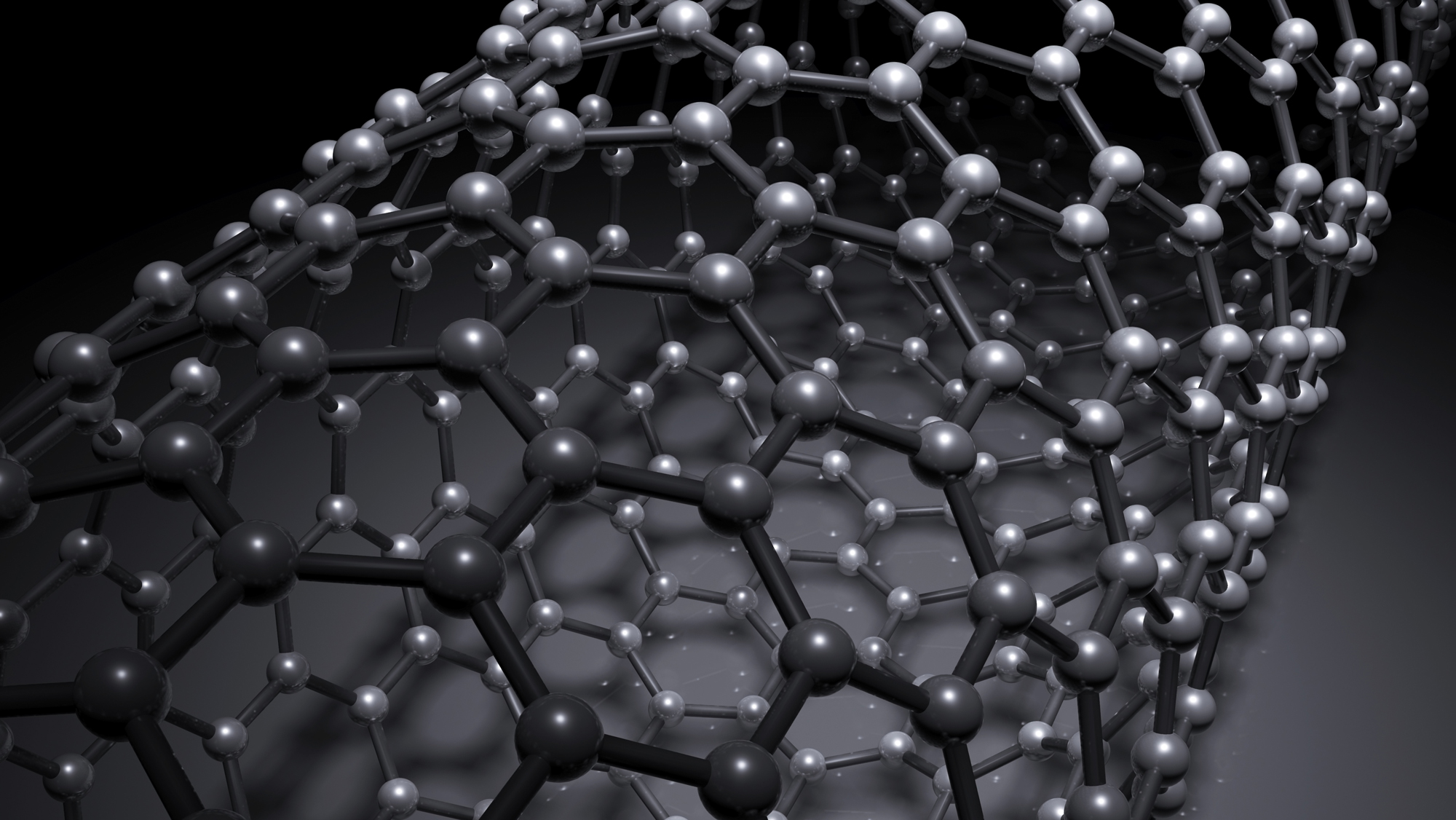 column of carbon molecules