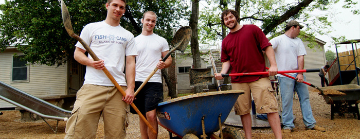 Students involved in campus services